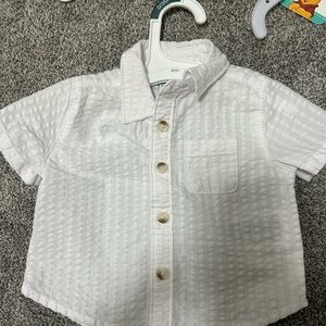 White Kids Button-Up Shirt